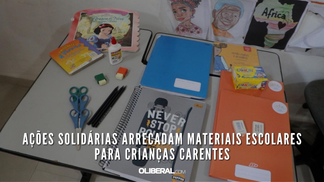Ações solidárias arrecadam materiais escolares para crianças carentes