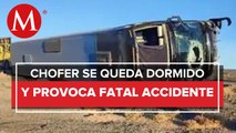 Volcadura de autobús en la autopista Saltillo-Torreón deja cuatro muertos y tres heridos