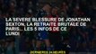 La grave blessure de Jonathan Sexton, la retraite brutale de Paris ... les 5 informations lundi