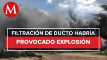 Registran incendio en el manantial Mexicaltzingo en el Estado de México