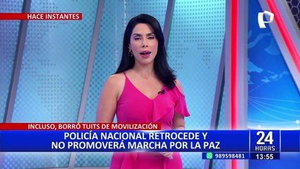 Policía eliminó convocatoria a ‘Marcha por la paz’ de sus redes sociales