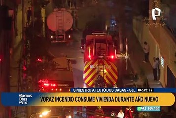 Incendio de gran magnitud consumió una vivienda en SJL