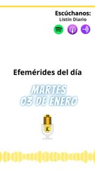 EFEMÉRIDES MARTES 03 DE ENERO