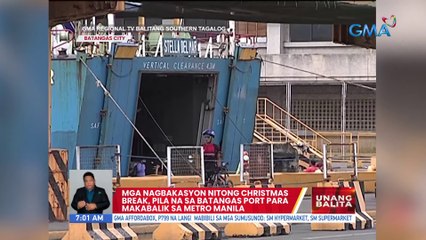 Mga nagbakasyon nitong Christmas break, pila na sa Batangas Port para makabalik sa Metro Manila | UB