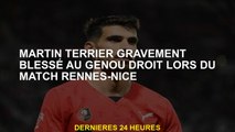 Martin Terrier gravement blessé au genou droit pendant le match Rennes-Nice