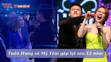 Tuấn Hưng ngọt ngào với Mỹ Tâm khi hội ngộ trong cánh gà