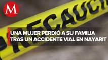 Mujer perdió a su familia en un accidente carretero; pide ayuda para solventar gastos funerarios