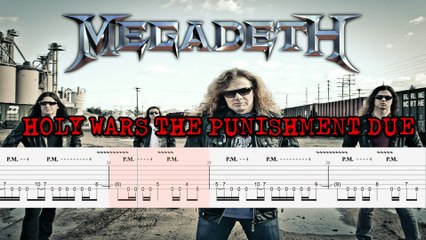 MEGADETH - HOLY WARS THE PUNISHMENT DUE Guitar Tab | Guitar Cover | Karaoke | Tutorial Guitar | Lesson | Instrumental | No Vocal