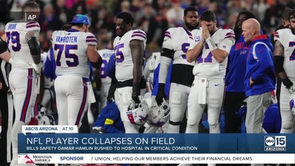 Damar Hamlin rushed to hospital in critical condition after collapsing on field