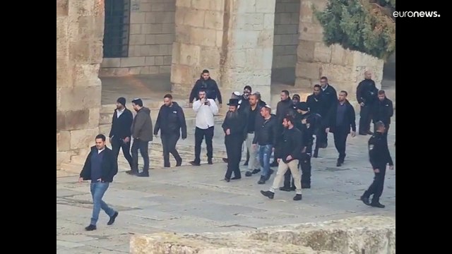 وزير الأمن القومي الإسرائيلي المتشدد إيتمار بن غفير يزور مجمع المسجد الأقصى في القدس