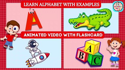 Learn Alphabet - Collection of 3 English Words per Letter - Practicing English Vocabulary Preschool