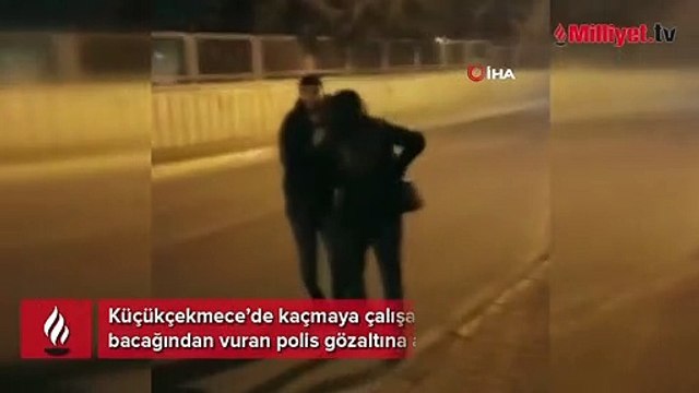 Şüpheliyi bacağından vuran polis gözaltına alındı