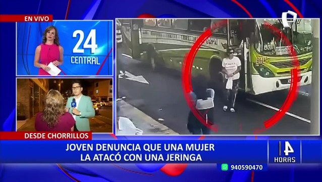 Chorrillos: joven denuncia que mujer la atacó con jeringa en bus de transporte público