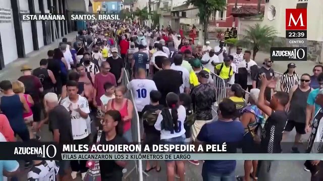 Último adiós al Rey Pelé en el estadio del Santos de Brasil