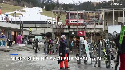 Nagyon kevés hó van az Alpok sípályáin