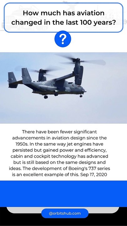 How much has aviation changed in the last 100 years?