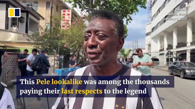 Pele lookalike joins thousands paying last respects to Brazilian football legend