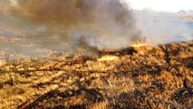 2022'de yangınlarla gündeme gelen Eber Gölü'nde yine yangın çıktı! Bölgenin geçim kaynağı olan üründe zarar büyük