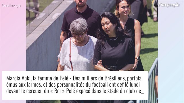 Mort de Pelé : sa veuve Marcia inconsolable devant son cercueil, les images déchirantes