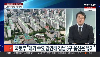 [뉴스프라임] 강남3구·용산 빼고 부동산 규제지역 모두 해제