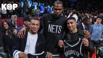 Mbappé et Hakimi ovationnés lors d'un match de NBA 