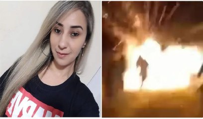 Rojão se prende em corpo e mulher morre após explosão