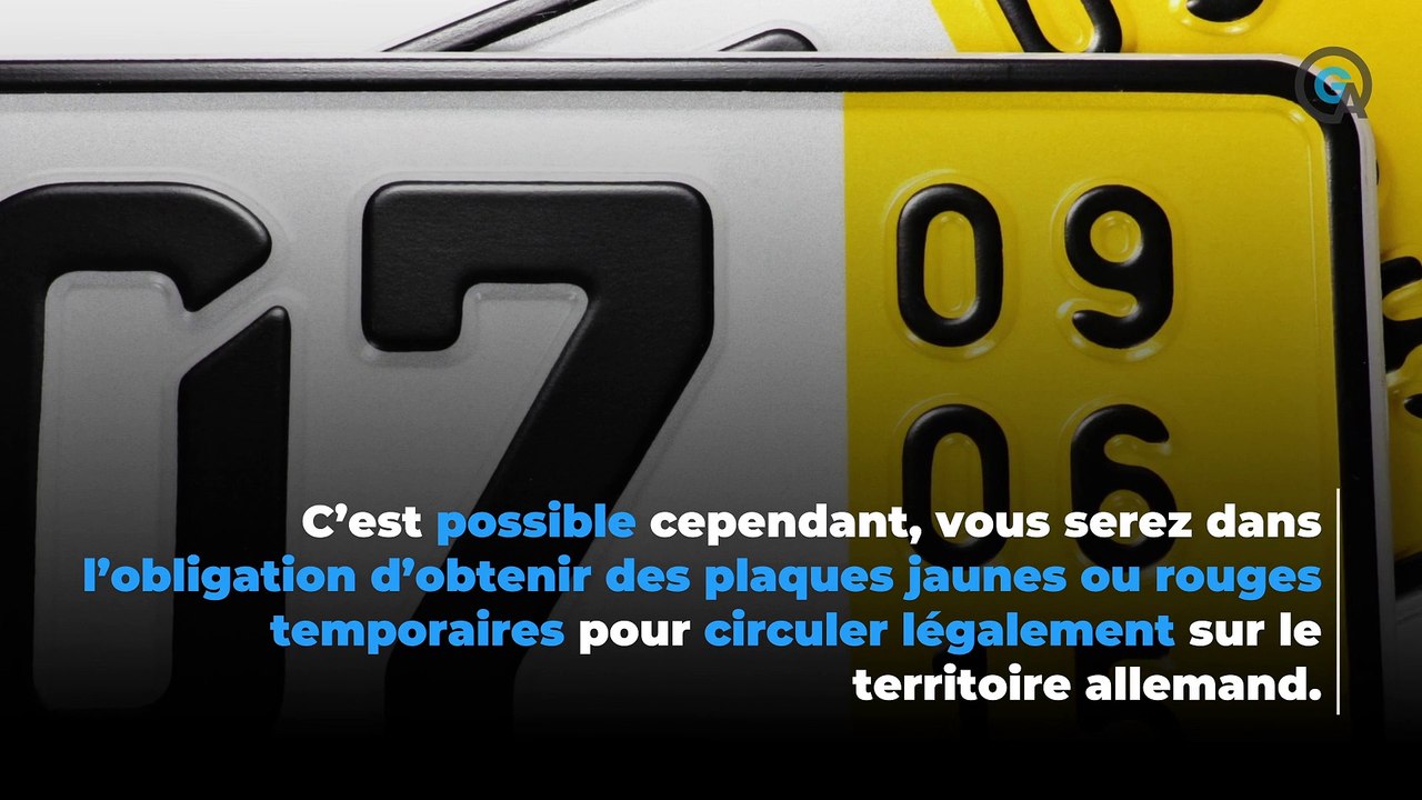 Plaques de transit allemandes obtenir les plaques jaunes Vidéo