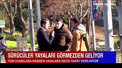 Sürücüler yayaları görmezden geliyor