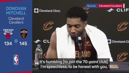 Mitchell 'humbled' after joining NBA's 70-point club