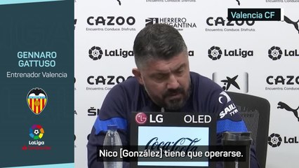 VALENCIA CF | GATTUSO habla de la baja de UN MES de NICO GONZÁLEZ | Diario AS