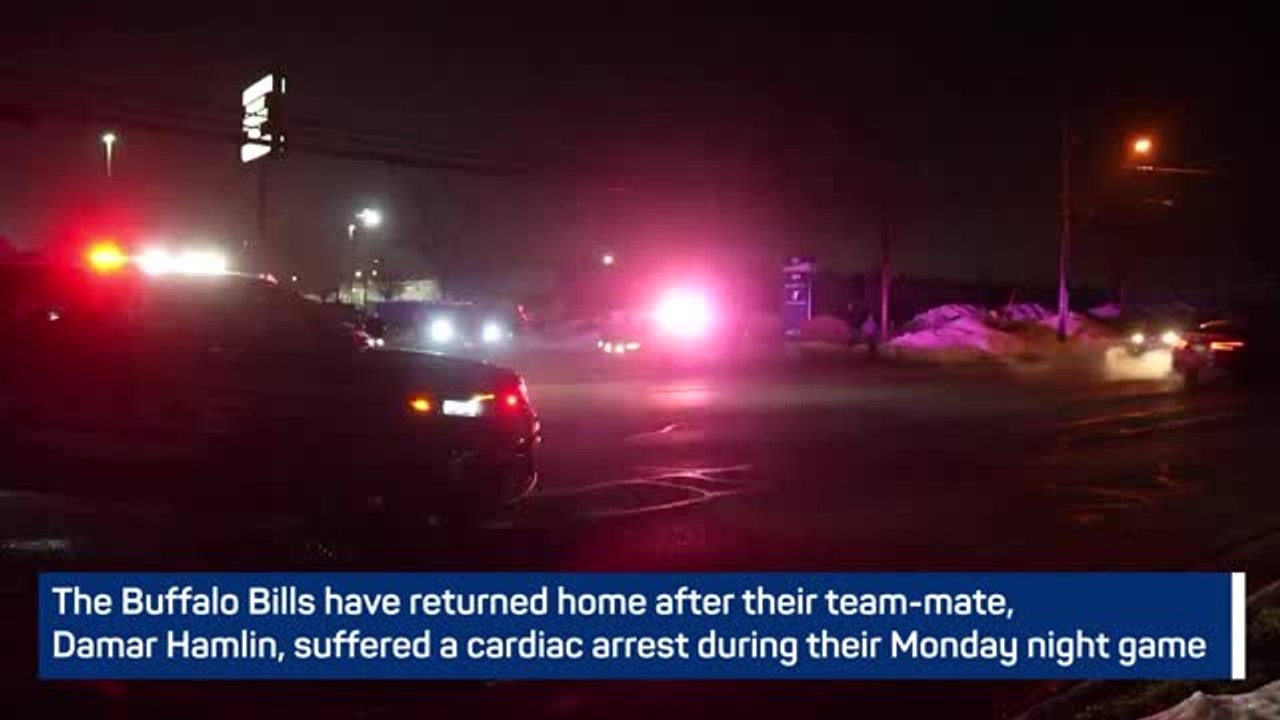 Bills return to Buffalo after Hamlin collapse