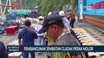 Pembangunan Jembatan Gladak Perak Molor Karena Cuaca Ekstrem