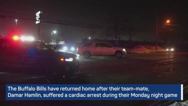 Bills return to Buffalo after Hamlin collapse