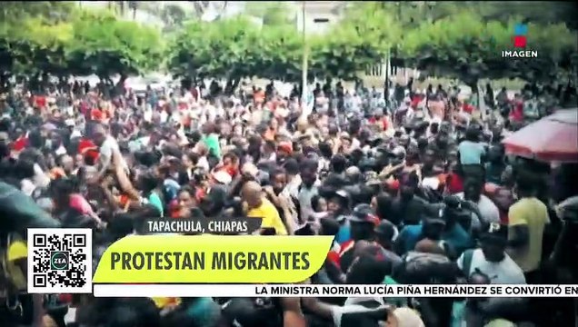 Migrantes protestan en Tapachula; buscan una solicitud de asilo en México