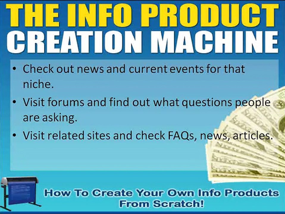 The Info Product Creation Machine.