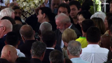 Президент Бразилии Лула да Силва простился с Пеле в Сантосе