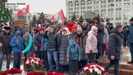[No Comment] Russie : commémoration à Moscou après les bombardements de Makiivka