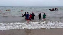 Hundreds take icy dip New Year's Day in the Solent for Gosport charity