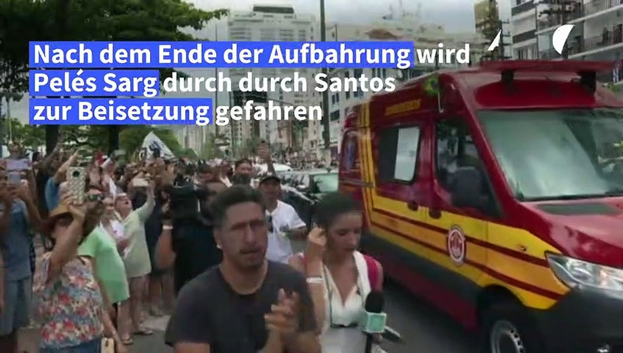 Hunderttausende bei Pelés Trauerzug durch Santos