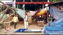 Small Merchants Protest Against Kothagudem Municipality Officials Over Shops Demolition | V6 News