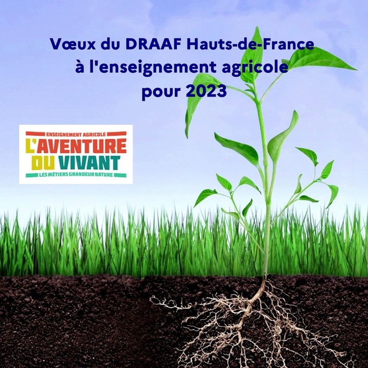 Voeux du DRAAF à l'enseignement agricole régional pour 2023 - format carré