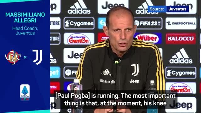 Allegri expects Pogba to return to action in a couple of weeks