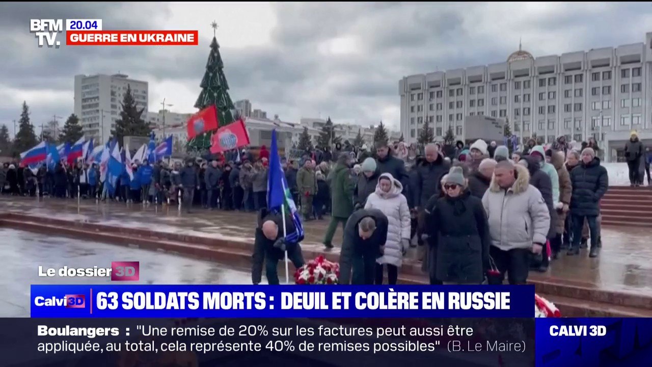 Russie: les rares images d'un moment de recueillement en mémoire des soldats tués en Ukraine