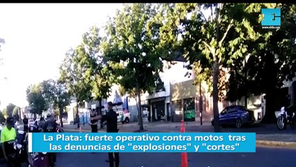La Plata: fuerte operativo contra motos tras las denuncias de "explosiones" y "cortes"