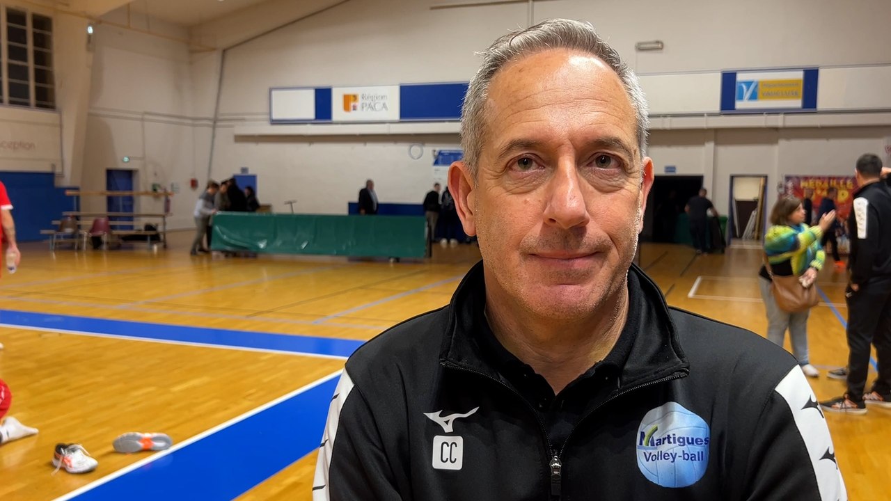 Interview maritima: Christophe Charroux après la défaite de Martigues Volley à Avignon
