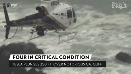 Tesla Plunges 250 Feet Over Notorious Stretch of Highway 1 in Calif., 4 in Critical Condition