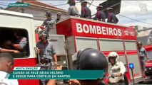 Tiago Salazar mostra fim do velório na Vila Belmiro e sepultamento de Pelé