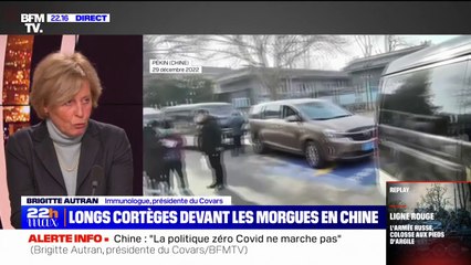 Brigitte Autran (Covars) sur le Covid-19: "Il n'y a pas de mutant préoccupant qui émerge en Chine et qui risque de nous envahir"