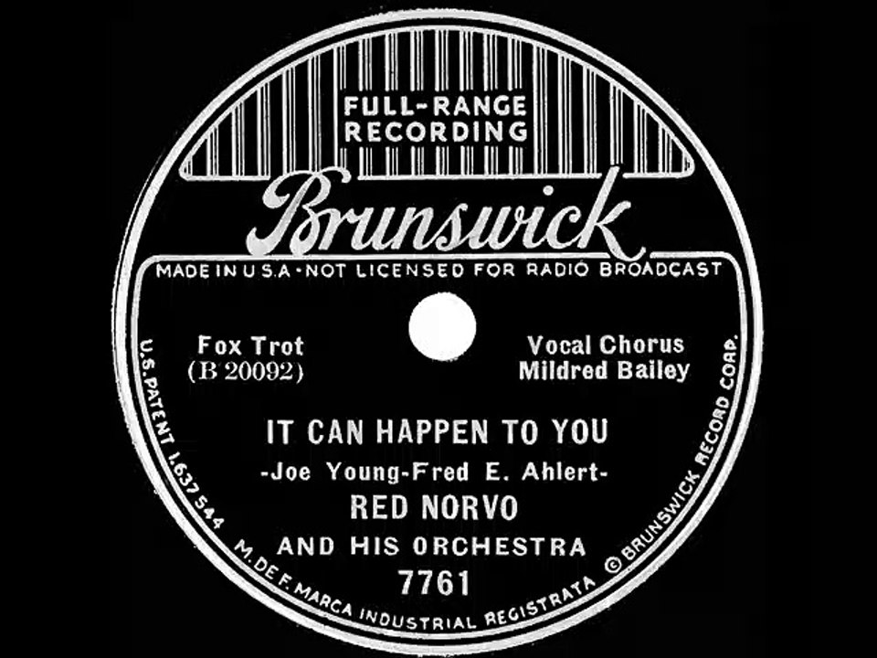 1936 Red Norvo It Can Happen To You Mildred Bailey vocal