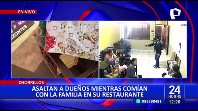 Chorrillos: asaltan a numerosa familia mientras comían en chifa